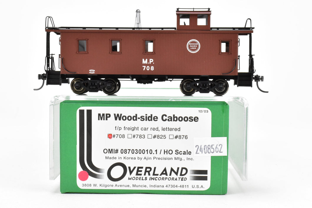 HO Brass OMI - Overland Models, Inc. MP - Missouri Pacific Wood-Side Caboose F/P #708