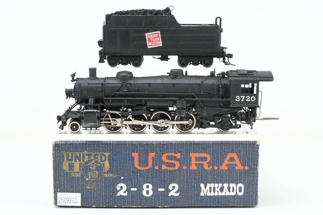HO Brass PFM - United GTW - Grand Trunk Western USRA 2-8-2 Custom Painted No. 3720