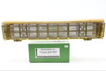 Load image into Gallery viewer, O Brass OMI - Overland Models, Inc. Various Roads Tri-Level Auto Rack w/Closed Sides and Roof
