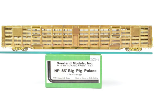 HO Brass OMI - Overland Models, Inc. NP - Northern Pacific 85' Big Pig Palace Stock Car #84300-84321