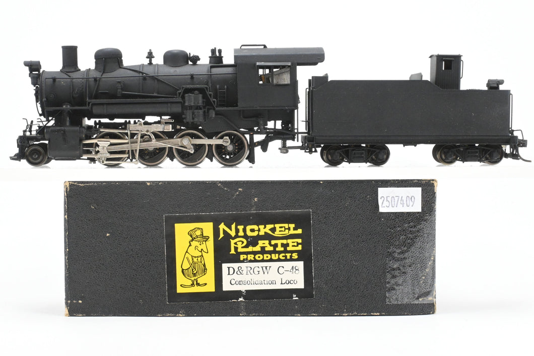 HO Bass Nickel Plate Products D&RGW - Denver & Rio Grande Western C-48 2-8-0 Painted Unlettered