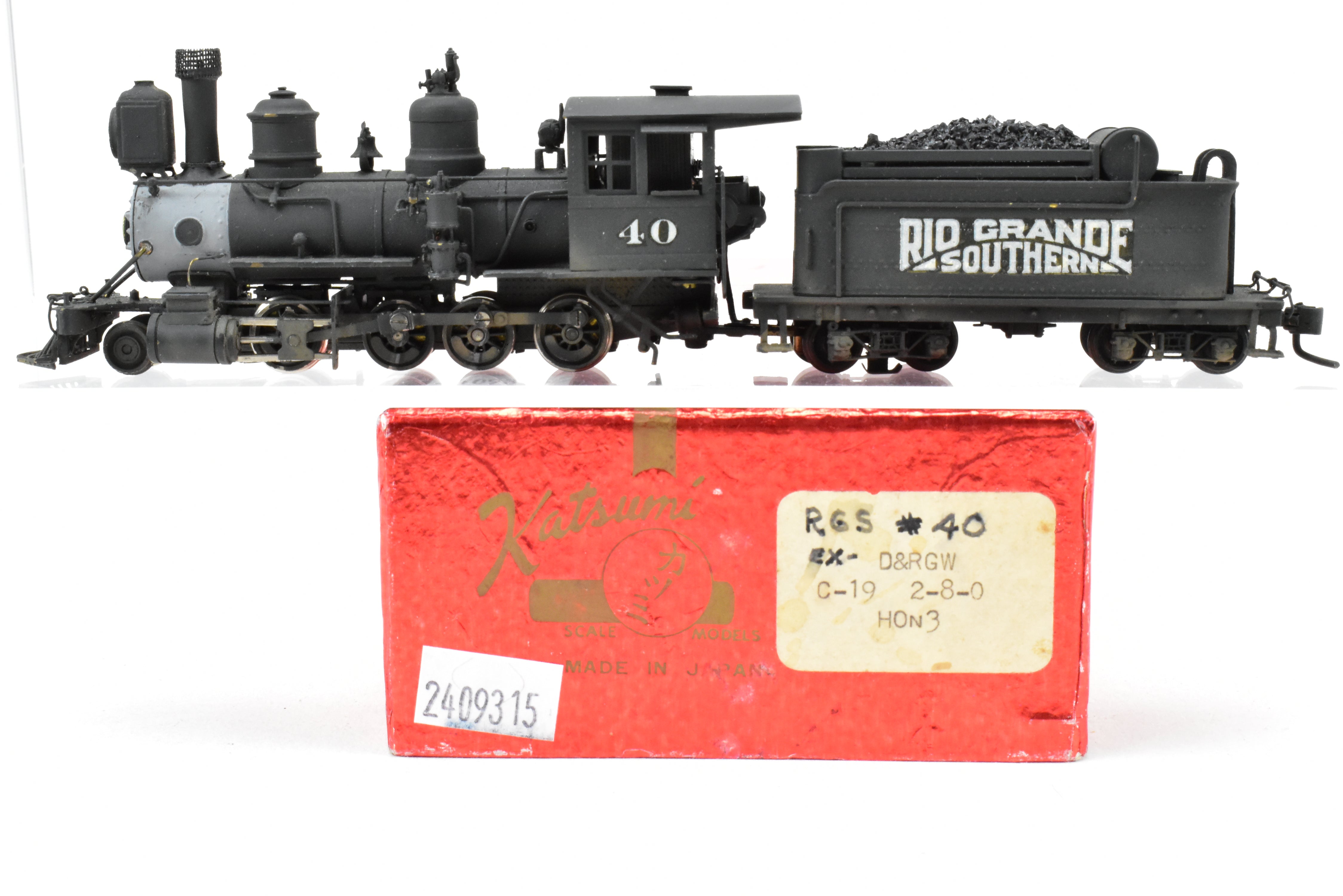 HOn3 Brass Balboa RGS - Rio Grande Southern C-19 #40 2-8-0 CP #40
