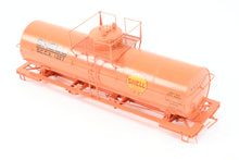 Load image into Gallery viewer, O Brass PSC - Precision Scale Co. Various Roads ACF 10,000 Gallon Insulated Tank Car Factory Painted Orange Shell SCCX 1227
