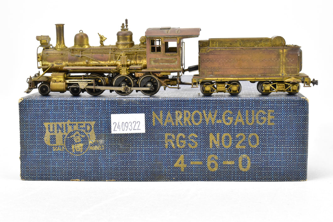 PFM  Sn3  R. G.S. 4-6-0 #20 完成品 HOn3 Brass PFM - United RGS - Rio Grande Southern 4-6-0 #20