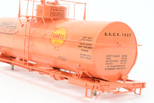 Load image into Gallery viewer, O Brass PSC - Precision Scale Co. Various Roads ACF 10,000 Gallon Insulated Tank Car Factory Painted Orange Shell SCCX 1227
