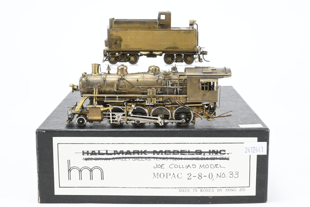 HO Brass Custom Joe G. Collias Scratch Built MP - Missouri Pacific 2-8-0 No. 33 AS-IS NO GEARBOX