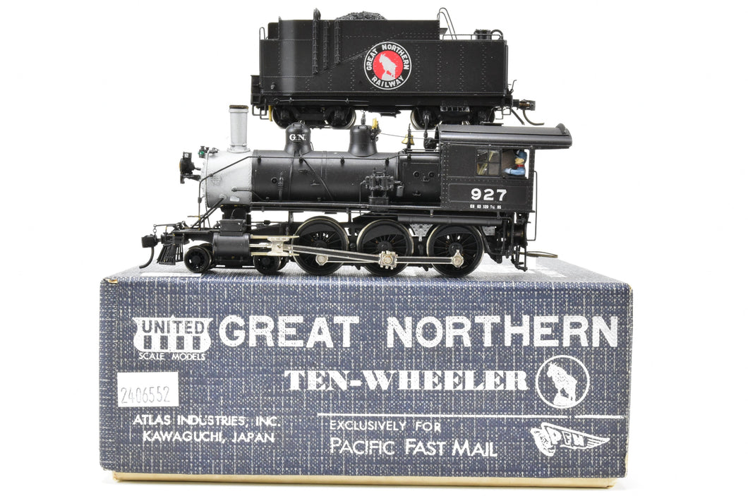 HO Brass PFM - United GN - Great Northern E-6 4-6-0 Ten Wheeler Pro-Painted #927