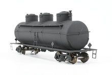 Load image into Gallery viewer, HO Brass S. Soho &amp; Co. Various Roads 1920 Three Dome Tank Car Factory Painted Black
