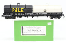 Load image into Gallery viewer, O Brass OMI - Overland Models, Inc. N&amp;W - Norfolk  Western Evans Steel Coil Steel Car w/full Walkways &amp; Angled Covers. With N&amp;# and P&amp;LE hoods, Factory Painted No. 170004
