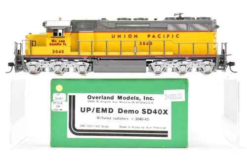HO Brass OMI - Overland Models Inc. UP - Union Pacific EMD SD40X Nos. 3040-3045 W/Flared Radiators CP #3040