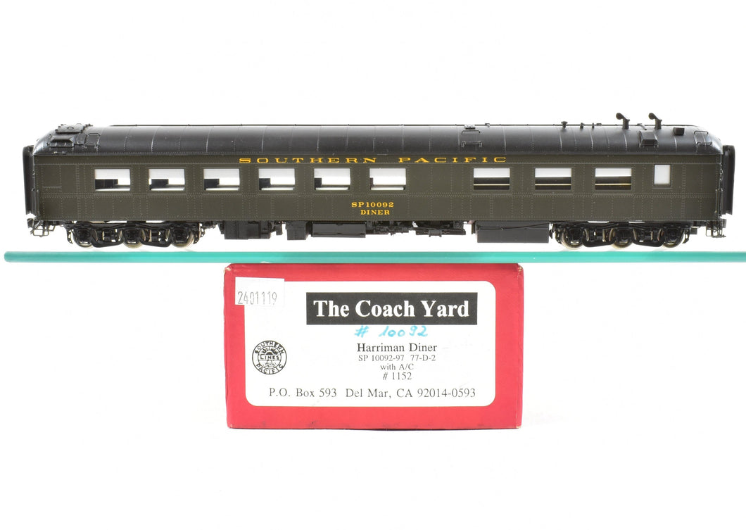 HO Brass TCY - The Coach Yard SP - Southern Pacific Harriman Diner Class 77-D-2 with A/C Pro painted #10002