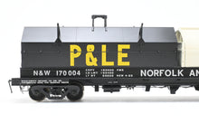 Load image into Gallery viewer, O Brass OMI - Overland Models, Inc. N&amp;W - Norfolk  Western Evans Steel Coil Steel Car w/full Walkways &amp; Angled Covers. With N&amp;# and P&amp;LE hoods, Factory Painted No. 170004
