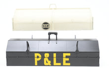 Load image into Gallery viewer, O Brass OMI - Overland Models, Inc. N&amp;W - Norfolk  Western Evans Steel Coil Steel Car w/full Walkways &amp; Angled Covers. With N&amp;# and P&amp;LE hoods, Factory Painted No. 170004
