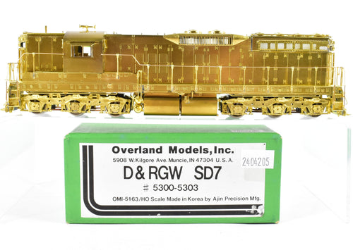 HO Brass OMI - Overland Models Inc. D&RGW - Rio Grande EMD SD7, Nos. 5300 - 5303