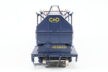 Load image into Gallery viewer, O Brass OMI - Overland Models, Inc. C&amp;O - Chesapeake &amp; Ohio Evans Steel Coil Steel Car w/full Walkways &amp; Angled Covers. With C&amp;O and Contrail Hoods Factory Painted No. 306521
