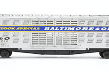 Load image into Gallery viewer, HO Brass OMI - Overland Models, Inc. B&amp;O - Baltimore &amp; Ohio Deluxe Livestock Car w/Double Door &amp; Fishbelly Underframe Pro-Painted No. 113014
