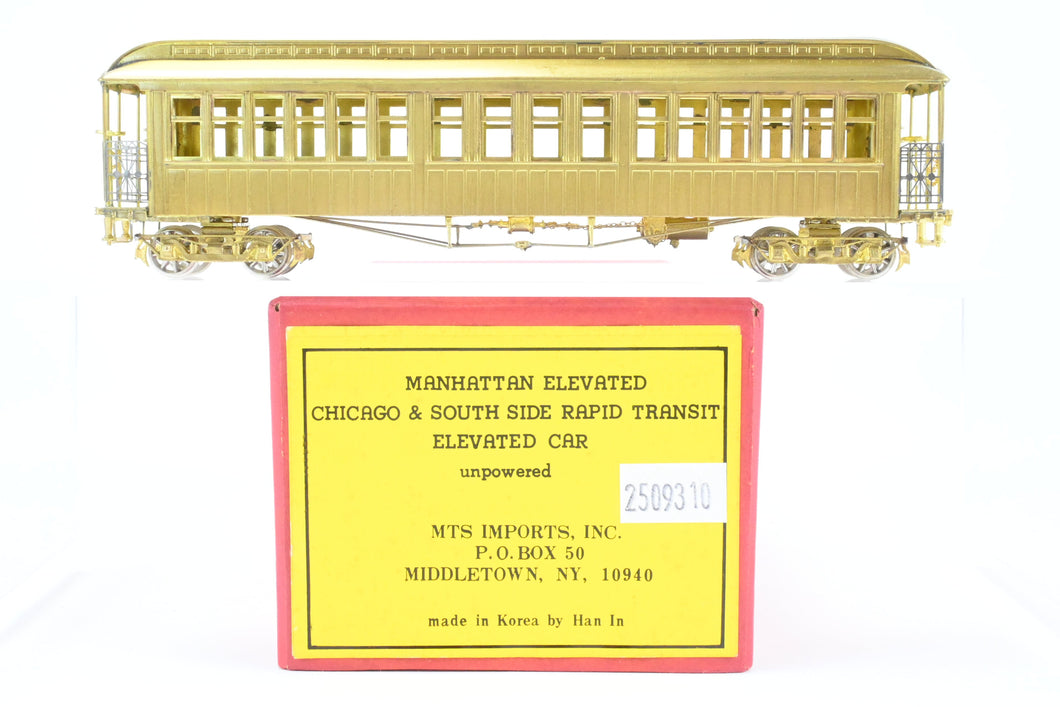 HO Brass MTS Imports Manhattan Elevated and C&SSRT - Chicago & South Side Rapid Transit Elevated Car Unpowered