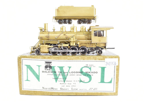 HO Brass NWSL - Northwest Short Line Various Roads Baldwin 2-8-2 70 ton Logging Mikado