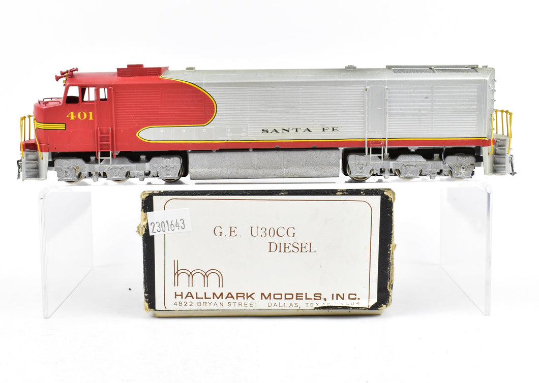 HO Brass Hallmark Models ATSF- Atchison Topeka and Santa Fe GE U30CG Cowl Passenger Diesel Painted