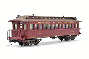 HOn3 Brass NWSL - NorthWest Short line OR&W - Ohio River & Western Coach CP D&RGW - Denver & Rio Grande Western #304