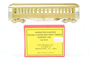 HO Brass MTS Imports Manhattan Elevated and C&SSRT - Chicago & South Side Rapid Transit Elevated Car Unpowered