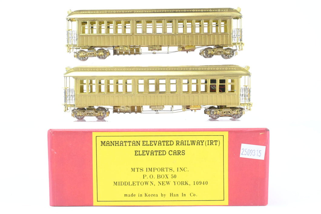 HO Brass MTS Imports Manhattan Elevated Railway and C&SSRT - Chicago & South Side Rapid Transit Elevated 2 Car Set