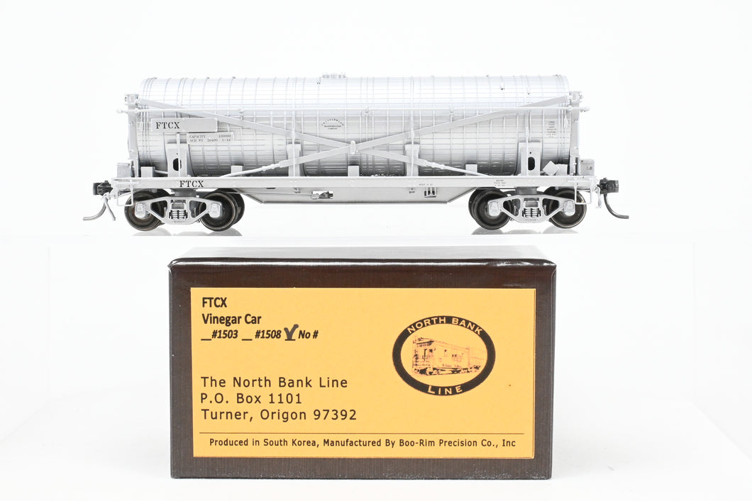 HO NEW Brass NBL - North Bank Line Various Roads FTCX Fleishman's Vinegar Car Factory Painted But Un-Numbered