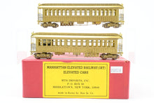Load image into Gallery viewer, HO Brass MTS Imports Manhattan Elevated Railway and C&amp;SSRT - Chicago &amp; South Side Rapid Transit Elevated 2 Car Set
