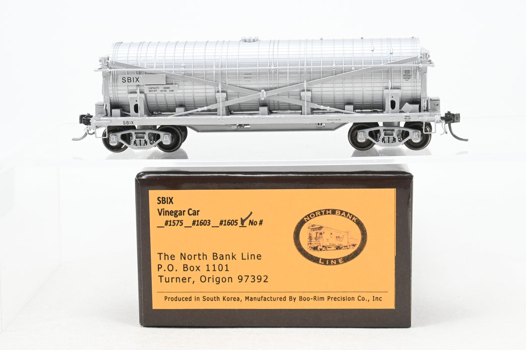 HO NEW Brass NBL - North Bank Line Various Roads SBIX Standard Brands Vinegar Car Factory Painted But Un-Numbered