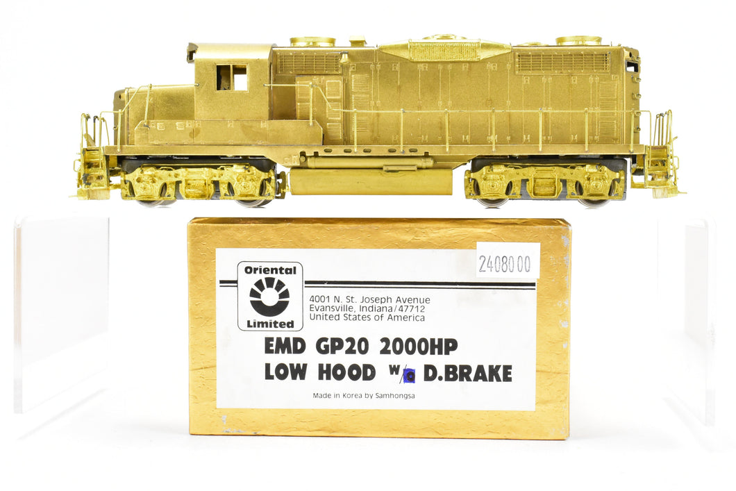 HO Brass Oriental Limited Various Roads EMD GP20 2000 HP Low Hood w/Dynamic Brake