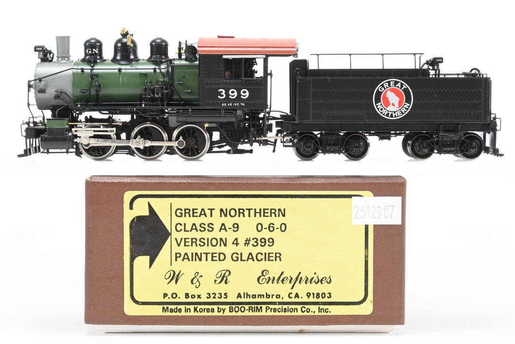 HO Brass W&R Enterprises GN - Great Northern A-9 0-6-0 FP Glacier
