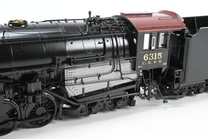 O Brass PSC – Precision Scale Co. CB&Q – Burlington Route 2-10-4 M-4a Elesco FWH Factory Painted No. 6315
