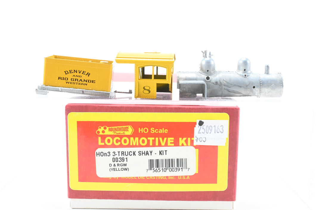 HOn3 MDC Roundhouse D&RGW - Denver & Rio Grande Western 2-Truck Shay Kit w/ NWSL Upgrade Parts