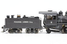 Load image into Gallery viewer, HO Brass PFM - United Oregon American Lumber Co. Baldwin 2-6-2 #105 CP &amp; Weathered Pickering Lumber Corp. #8
