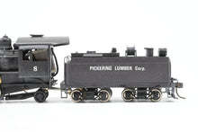 Load image into Gallery viewer, HO Brass PFM - United Oregon American Lumber Co. Baldwin 2-6-2 #105 CP &amp; Weathered Pickering Lumber Corp. #8

