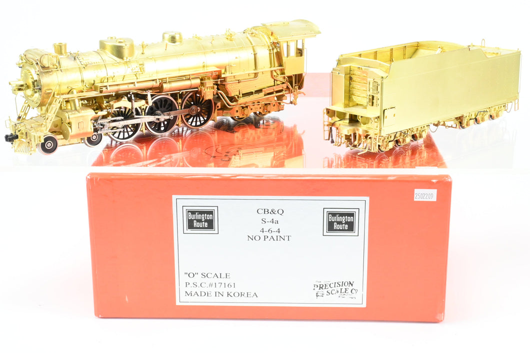 O Brass PSC – Precision Scale Co. CB&Q – Burlington Route 4-6-4 S-4a Rebuilt Hudson No Paint