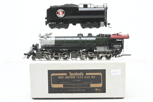 HO Brass PFM - Tenshodo GN - Great Northern 2-6-8-0 Class M-2 1973 Run Can Motor + Backhead Upgrade