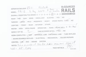O Brass PSC – Precision Scale Co. CB&Q – Burlington Route 4-6-4 S-4a Rebuilt Hudson No Paint