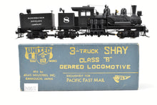 Load image into Gallery viewer, HO Brass PFM - United Various Logging Roads 3-Truck Shay Class B Geared Locomotive CP Lettered for Private Road
