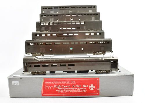 HO Brass Hallmark Models ATSF - Santa Fe High Level 6-Car Set