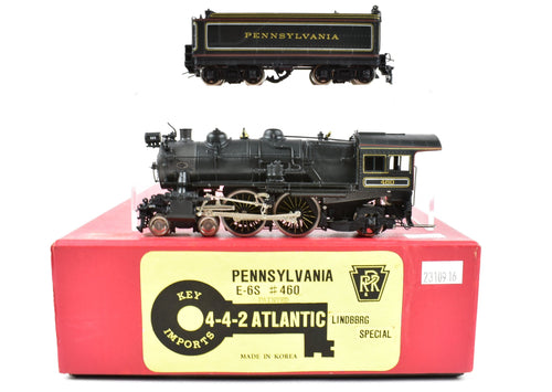 HO Brass Key Imports PRR - Pennsylvania Railroad E-6S 4-4-2 Atlantic #460