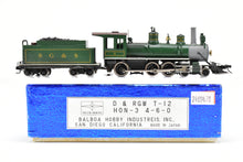 Load image into Gallery viewer, HOn3 Brass Balboa D&amp;RGW - Denver &amp; Rio Grande Western T-12 4-6-0 Custom Built and CP Private Road SG&amp;S #5 w/FED Tender and Can Motor Upgrade AS-IS
