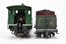 Load image into Gallery viewer, HOn3 Brass Balboa D&amp;RGW - Denver &amp; Rio Grande Western T-12 4-6-0 Custom Built and CP Private Road SG&amp;S #5 w/FED Tender and Can Motor Upgrade AS-IS
