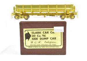 HO Brass W&R Enterprises Clark Car Co. 30 Cu. Yd. Side Dump Car