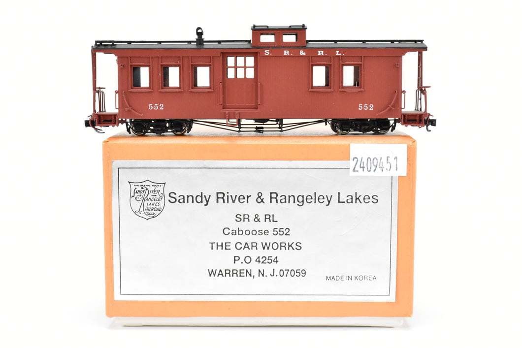 HOn30 Brass The Car Works SR&RL - Sandy River And Rangeley Lakes Caboose #552 FP