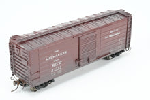 Load image into Gallery viewer, HO Brass NJ International MILW - Milwaukee Road Ribbed Boxcar 40&#39; Single Door Custom Painted &amp; Weathered
