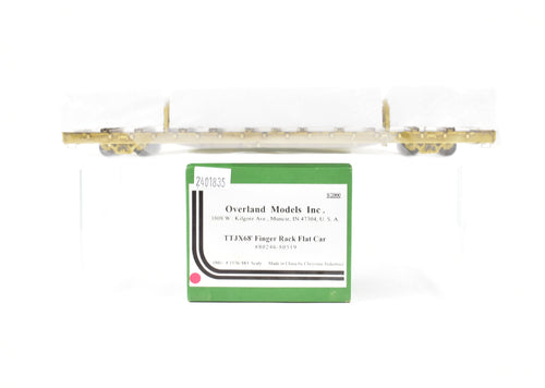 HO Brass OMI - Overland Models, Inc. Various Roads TTJX 68' Finger Rack Flat Car #80246-80519