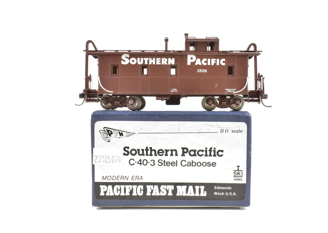 HO Brass PFM - SKI SP - Southern Pacific CON Modern Era C-40-3 Steel Caboose Factory Painted No. 1209