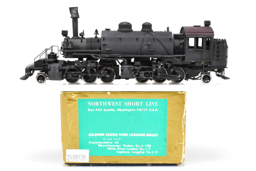 HO Brass NWSL - Northwest Short Line Various Roads Baldwin 2-6-6-2T Saddle Tank Logging Mallet CP/Unlettered