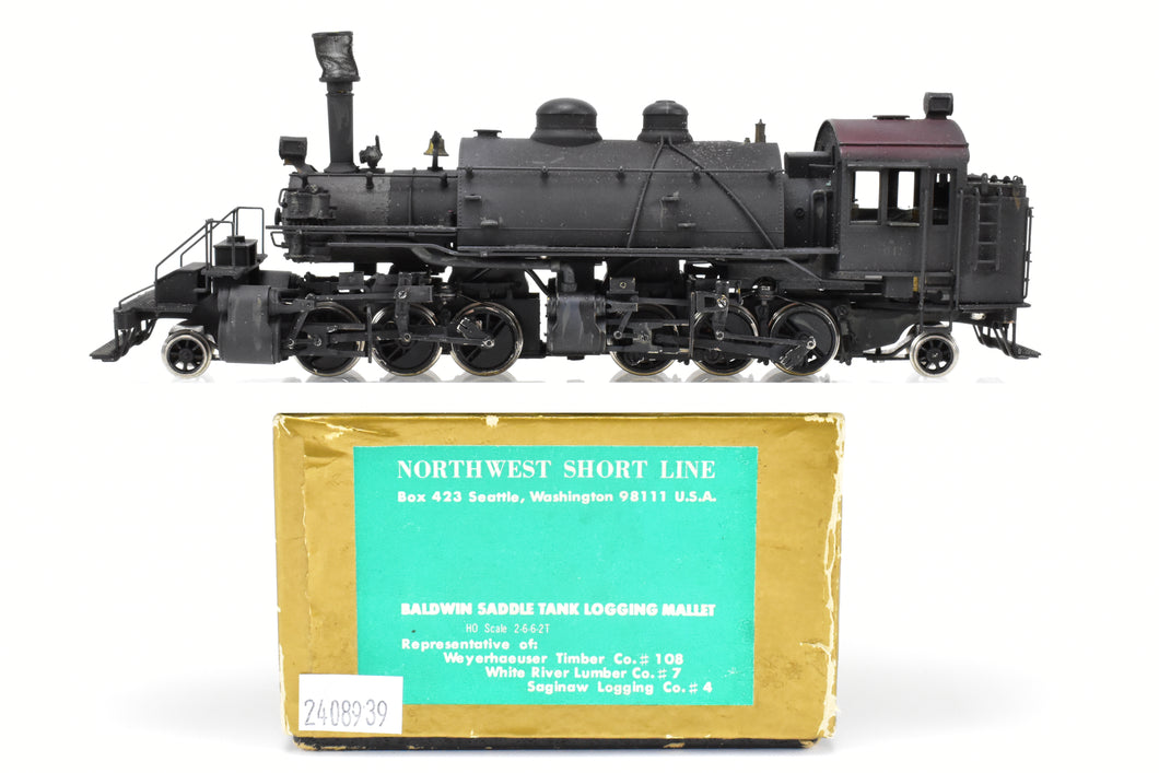 HO Brass NWSL - Northwest Short Line Various Roads Baldwin 2-6-6-2T Saddle Tank Logging Mallet CP/Unlettered